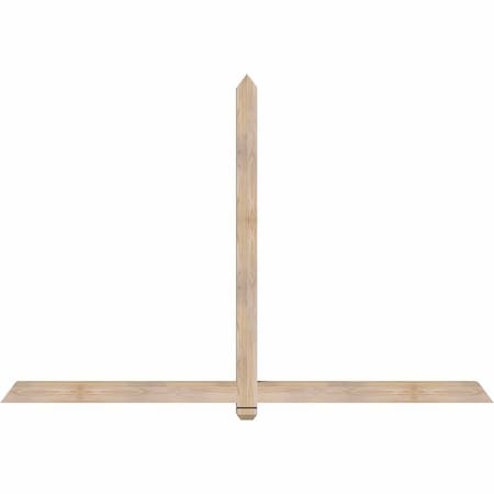 Ekena Millwork Eugene Smooth Timber Gable Bracket, Douglas Fir, 84"W x 56"H x 3 1/2"D x 3 1/2"F, 16/12 Pitch GBW084X56X0404EUG00SDF